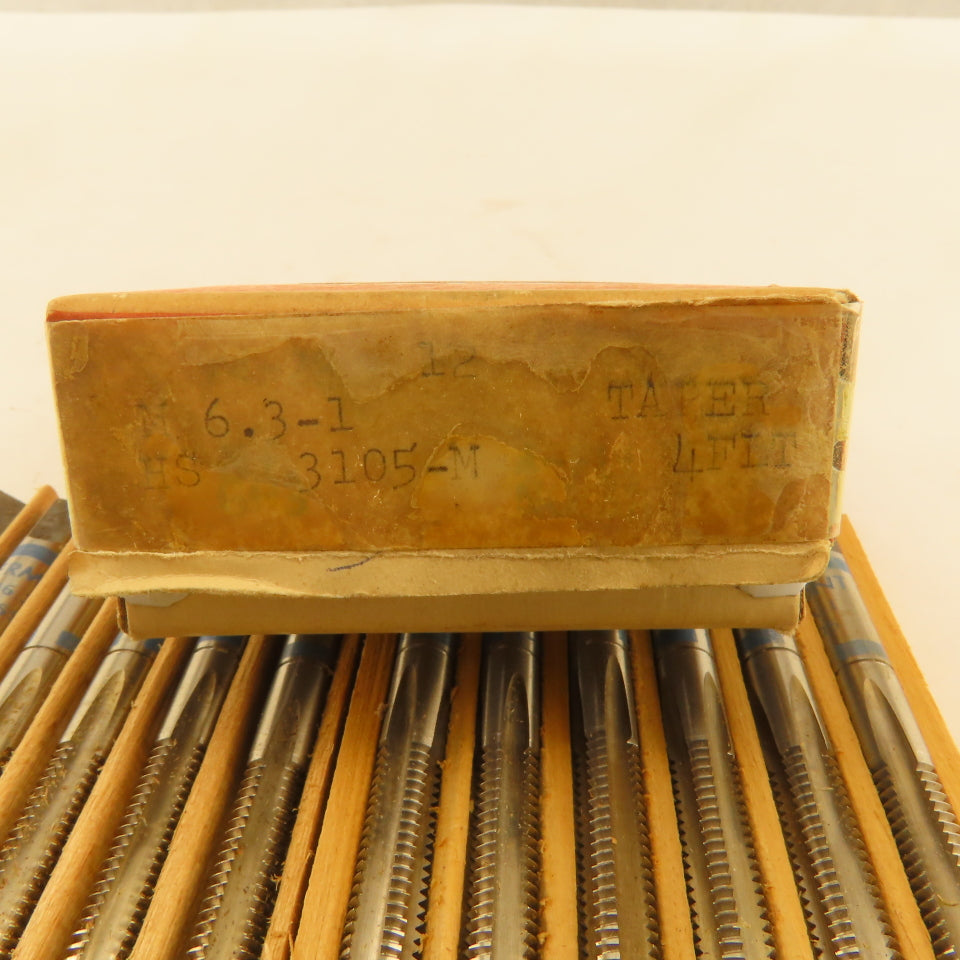 Vermont M6.3-1 Metric Thread Taper Plug Tap 4 Flute NOS Lot Of 12