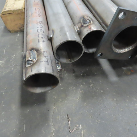 11 Gauge 3"OD X 75" 316 Stainless Steel Tube W/Flange Lot of 10