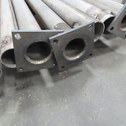 11 Gauge 3"OD X 75" 316 Stainless Steel Tube W/Flange Lot of 10