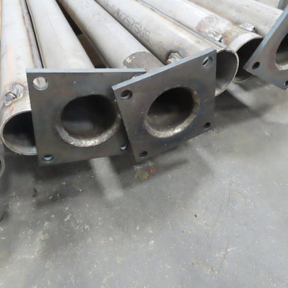 11 Gauge 3"OD X 75" 316 Stainless Steel Tube W/Flange Lot of 10