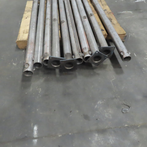 11 Gauge 3"OD X 75" 316 Stainless Steel Tube W/Flange Lot of 10
