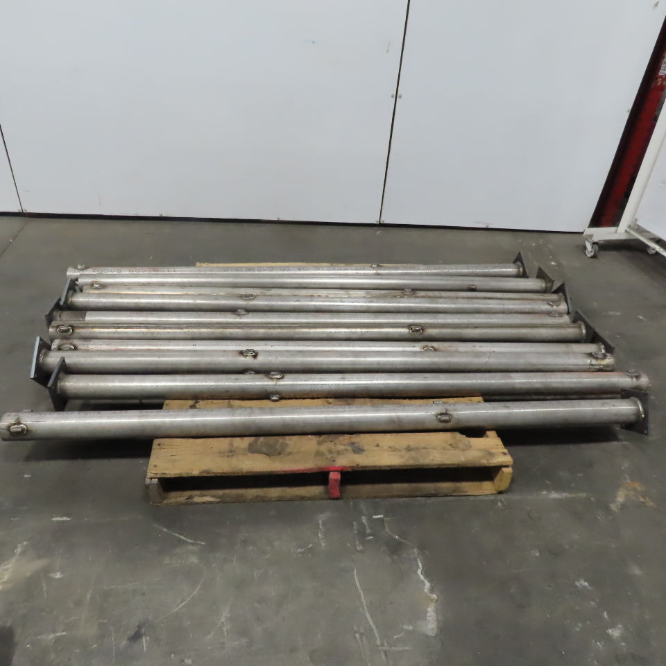 11 Gauge 3"OD X 75" 316 Stainless Steel Tube W/Flange Lot of 10