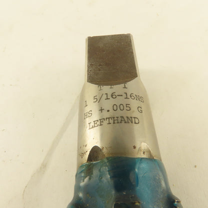 TFI 1-5/16"-16 NS HS +.005 LEFT Hand Plug Tap 6 Flute