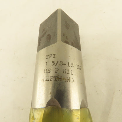 TPI 1-5/8"-18 NS LEFT Hand Bottoming Tap 6 Flute NOS USA