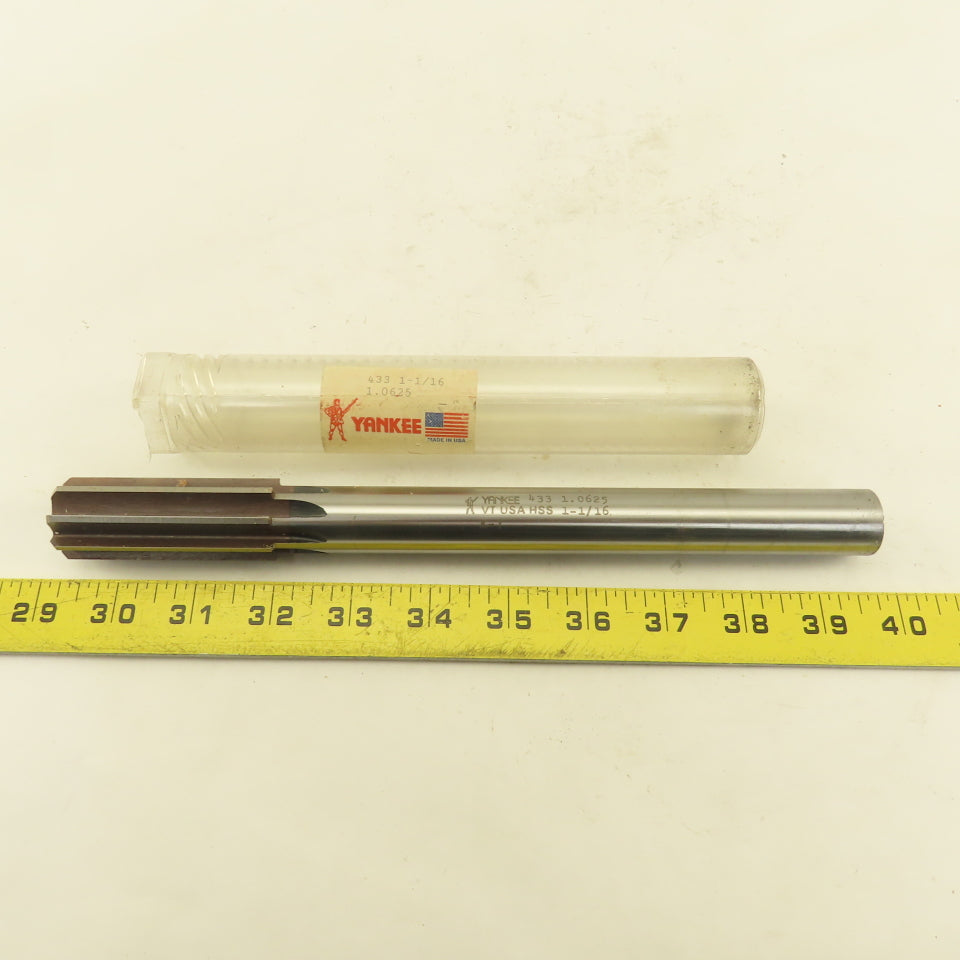 Yankee 433 1-1/16" 1.0625 Chucking Reamer Straight 8 Flute 10-1/2" OAL