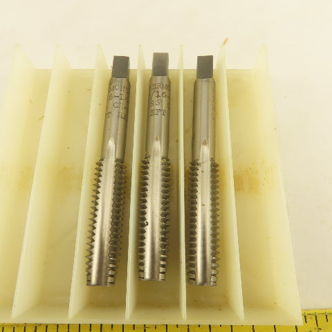 Vermont 7/16-14 NC LEFT Hand Plug Tap GH10 HSS USA Lot Of 3
