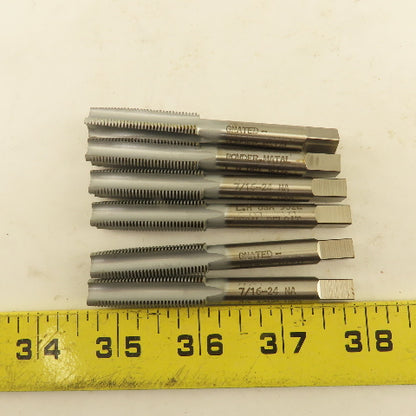 Regal Beloit 7/16"-24 NA 2G ACME LEFT Hand 4 Flute Straight Taper Tap Lot Of 6