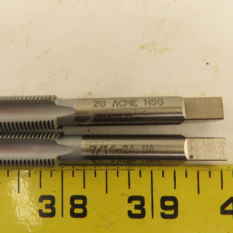 Regal Beloit 7/16"-24 NA 2G ACME LEFT Hand 4 Flute Straight Taper Tap Lot Of 6