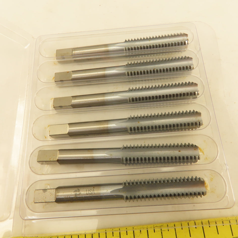 New England 7/16"-14 GH3 4 Flute Straight Bottom Hand Tap Cromclad Lot Of 6