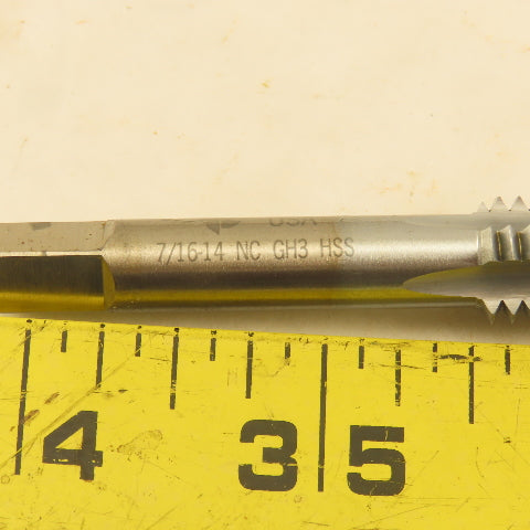 New England 7/16"-14 GH3 4 Flute Straight Bottom Hand Tap Cromclad Lot Of 6
