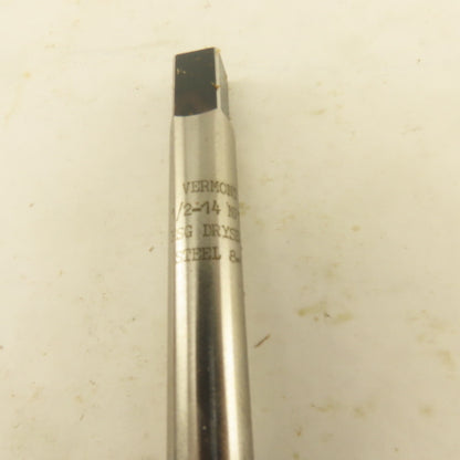 Vermont 1/2"-14 NPTF 4 Flute Pipe Tap Extra Length 4-3/8" OAL Lot of 3