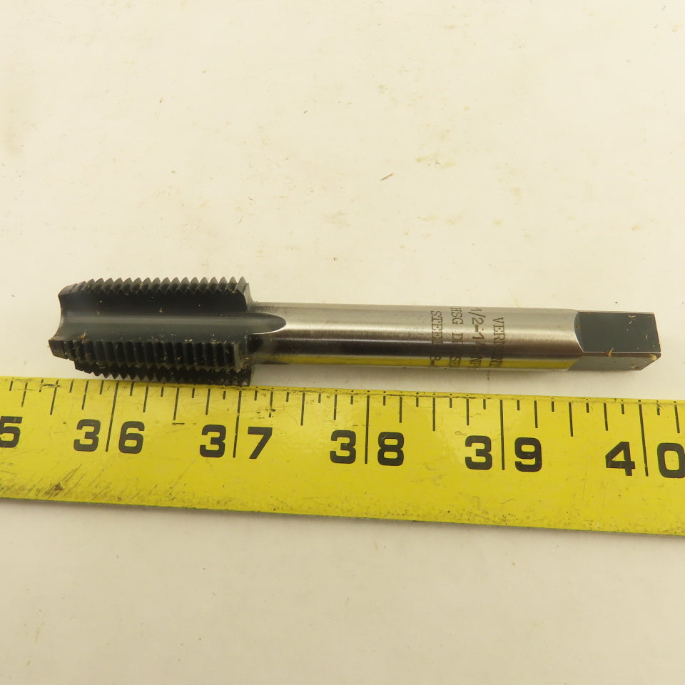 Vermont 1/2"-14 NPTF 4 Flute Pipe Tap Extra Length 4-3/8" OAL Lot of 3