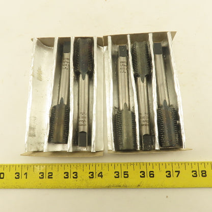 Vermont 1/2"-14 NPTF 4 Flute Pipe Tap Extra Length 4-3/8" OAL Lot Of 5