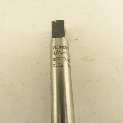 Vermont 1/2"-14 NPTF 4 Flute Pipe Tap Extra Length 4-3/8" OAL Lot Of 5