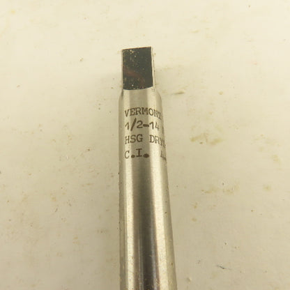 Vermont 1/2"-14 NPTF 4 Flute Pipe Tap Extra Length 4-3/8" OAL Lot Of 5