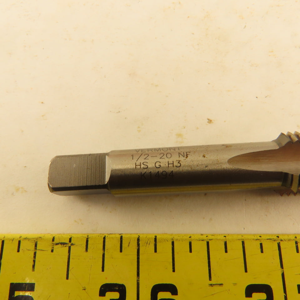 Vermont 1/2"-20 GH-3 4 Flute Plug Tap NOS USA Lot Of 6