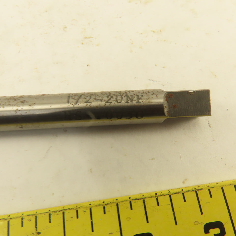 TFI 1/2"-20 HS (+.005G) Extra Length TiN Coated Bottoming Tap 4 Flute 8" OAL