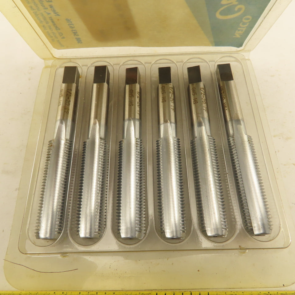 New England 1/2"-20 NF HS GH5 4 Flute Bottom Tap Cromclad Lot Of 5 NOS USA
