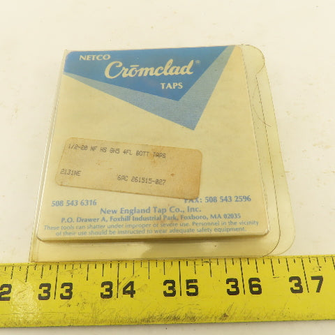 New England 1/2"-20 NF HS GH5 4 Flute Bottom Tap Cromclad Lot Of 5 NOS USA