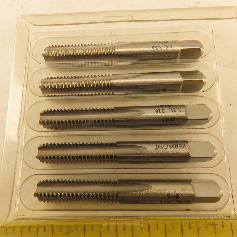 Vermont 3/8"-16 GH-5 Bottoming Tap 4 Flute Lot Of 5