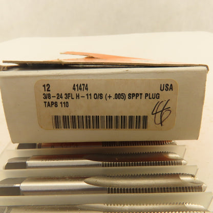 R & N 3/8"-24 (+.005) H-11 O/S Spiral Point Plug Tap 3 Flute Lot Of 4