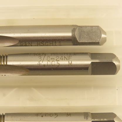 R & N 3/8"-24 (+.005) H-11 O/S Spiral Point Plug Tap 3 Flute Lot Of 4