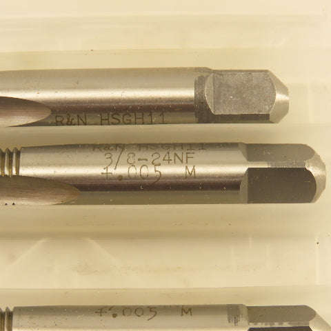 R & N 3/8"-24 (+.005) H-11 O/S Spiral Point Plug Tap 3 Flute Lot Of 4