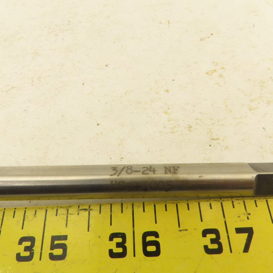 Thread Forms Inc. 3/8"-24 NF HS +.005G Extra Length Plug Tap 4 Flute 6" Long