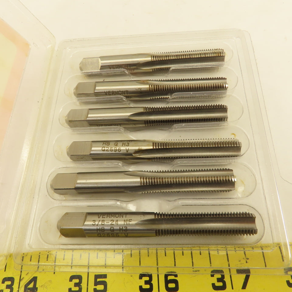 Vermont 3/8"-24 NF GH-3  4 Flute Bottom Tap NOS USA Lot Of 6