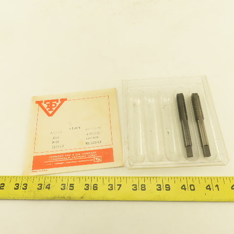 Vermont 7/16"-14 GH5 A-10 4 Flute Plug Tap For Cast Iron Lot Of 2