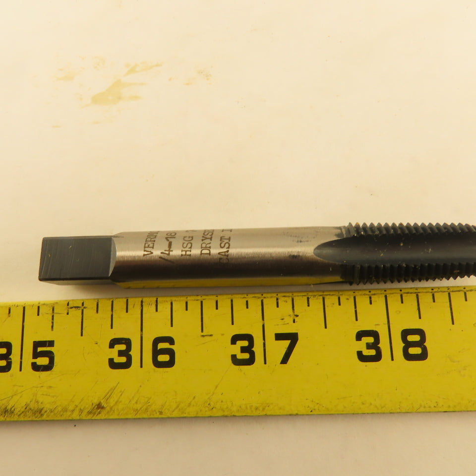 Vermont 1/4" NPTF Pipe Tap 4 Flute Extra Length 3-1/2" Ground Dryseal Lot Of 3