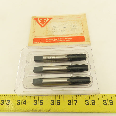 Vermont 1/4" NPTF Pipe Tap 4 Flute Extra Length 3-1/2" Ground Dryseal Lot Of 3