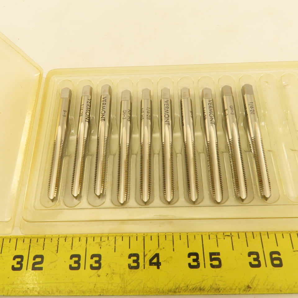 Vermont 1/4"-28 GH-3 Pointed Plug Tap 4 Flute Lot Of 8