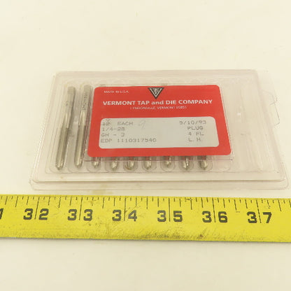 Vermont 1/4"-28 GH-3 Pointed Plug Tap 4 Flute Lot Of 9