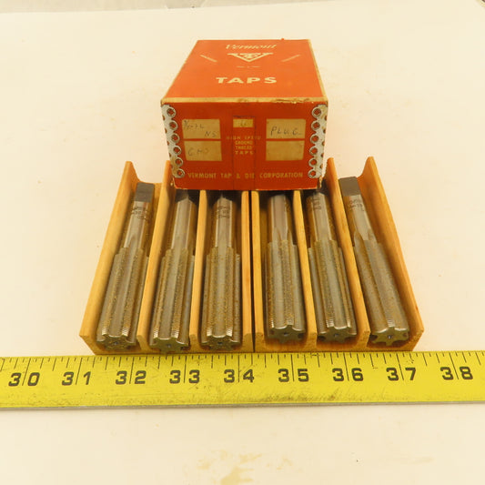 Vermont 3/4"-32 NS GH3 Straight 6 Flute Plug Tap Lot Of 6