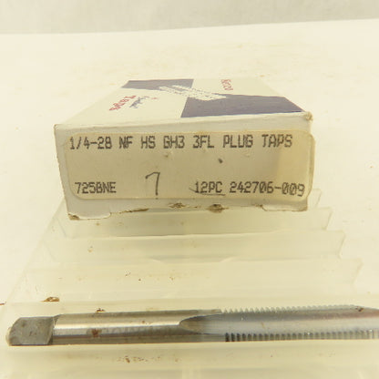 Netco 1/4"-28 NF HS GH3 3 Flute Plug Tap Cromclad Lot Of 7