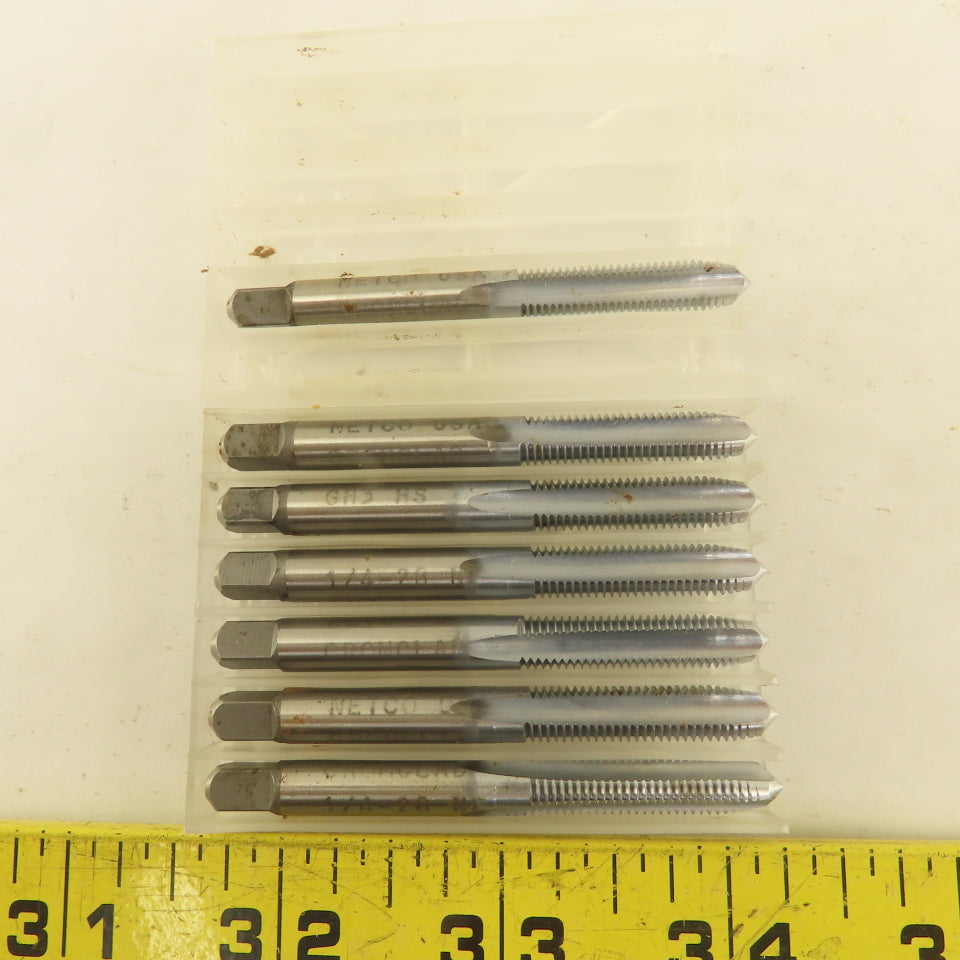 Netco 1/4"-28 NF HS GH3 3 Flute Plug Tap Cromclad Lot Of 7