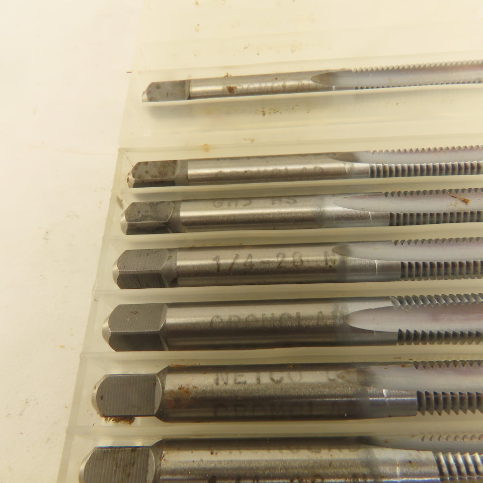 Netco 1/4"-28 NF HS GH3 3 Flute Plug Tap Cromclad Lot Of 7