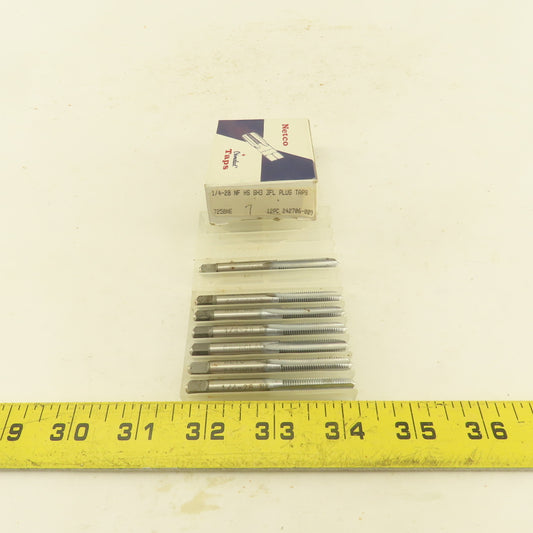 Netco 1/4"-28 NF HS GH3 3 Flute Plug Tap Cromclad Lot Of 7