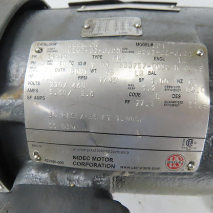 Tigear 2 35Q10L14 10:1 Ratio Speed Reducer Gearmotor US Motors 2Hp 230/460
