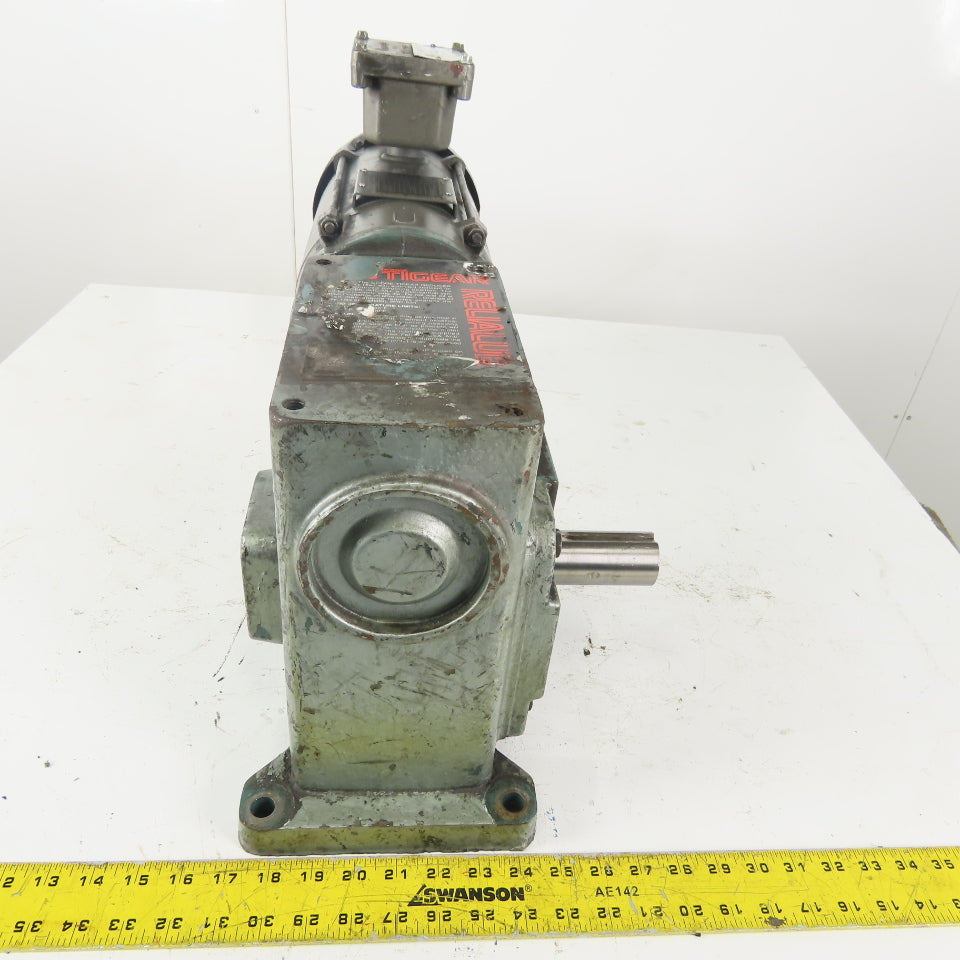 Dodge Tigear 10:1 Ratio Speed Reducer Gearmotor Baldor 2Hp 230/460