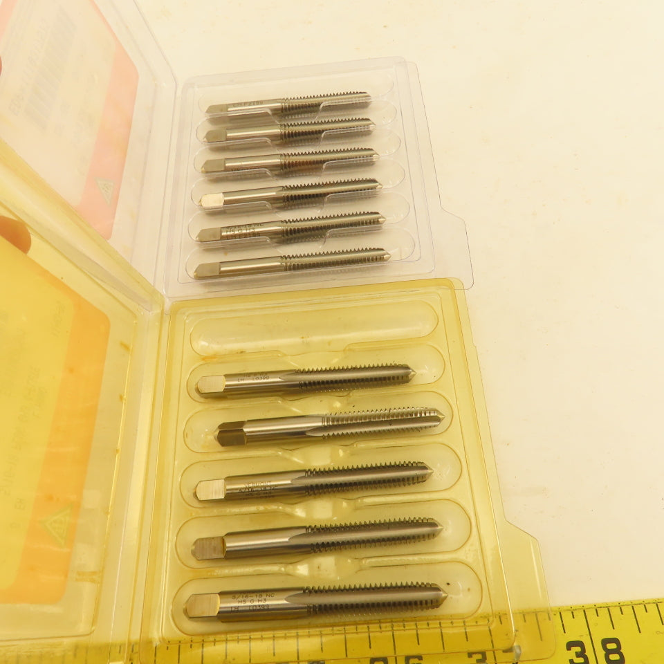 Vermont 5/16"-18 GH-3 LEFT Hand Plug Tap 4 Flute Pointed Lot Of 11