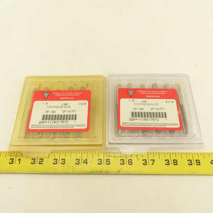 Vermont 5/16"-18 GH-3 LEFT Hand Plug Tap 4 Flute Pointed Lot Of 11