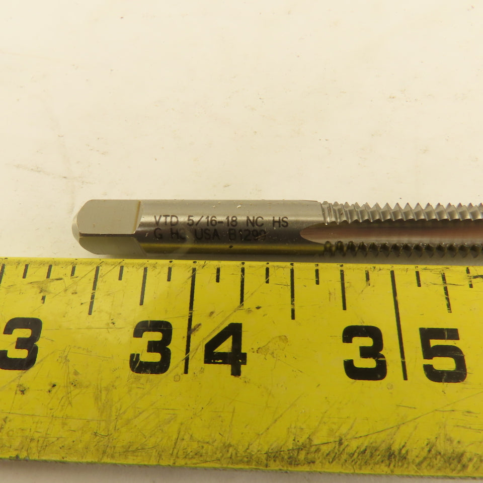 Vermont 5/16"-18 GH-3 HS Bottom Tap 4 Flute Lot Of 6