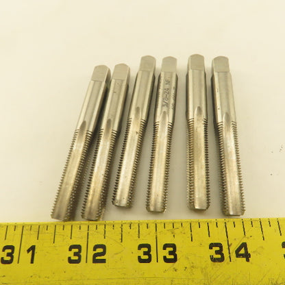 North American 3/8"-24 NF HS GH-7 Bottoming Tap 4 Flute Straight Lot Of 6