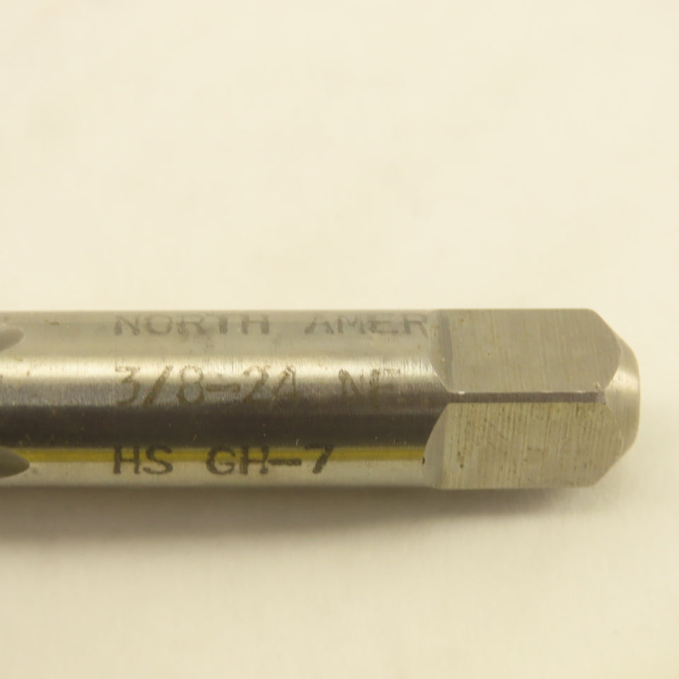 North American 3/8"-24 NF HS GH-7 Bottoming Tap 4 Flute Straight Lot Of 6