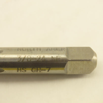 North American 3/8"-24 NF HS GH-7 Bottoming Tap 4 Flute Straight Lot Of 6