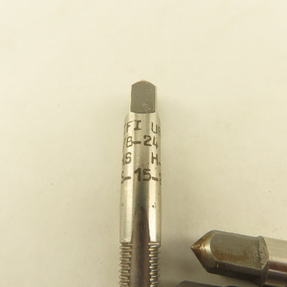 TFI 3/8"-24 NF HS H-7 Bottoming Tap 4 Flute Straight Lot Of 4