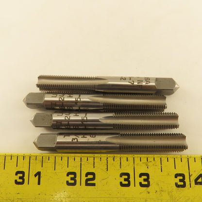 TFI 3/8"-24 NF HS H-7 Bottoming Tap 4 Flute Straight Lot Of 4