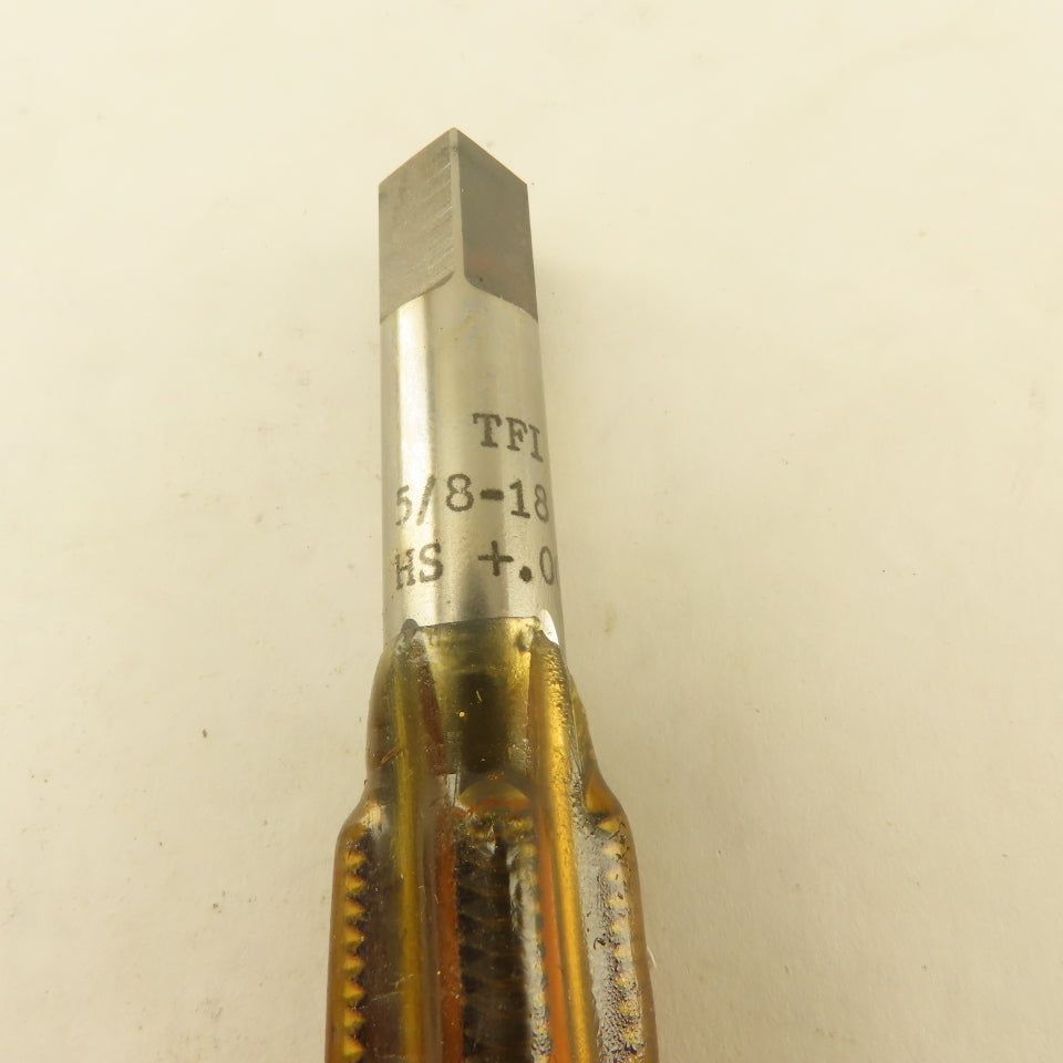 TFI 5/8"-18 NF HS (+.005) Straight 4 Flute Plug Tap Lot Of 2